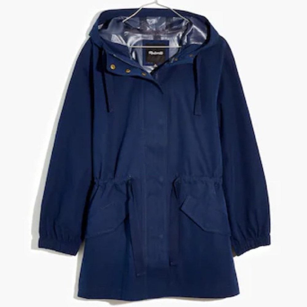 Madewell Women's Deep Blue Utility Raincloud Rain Jacket